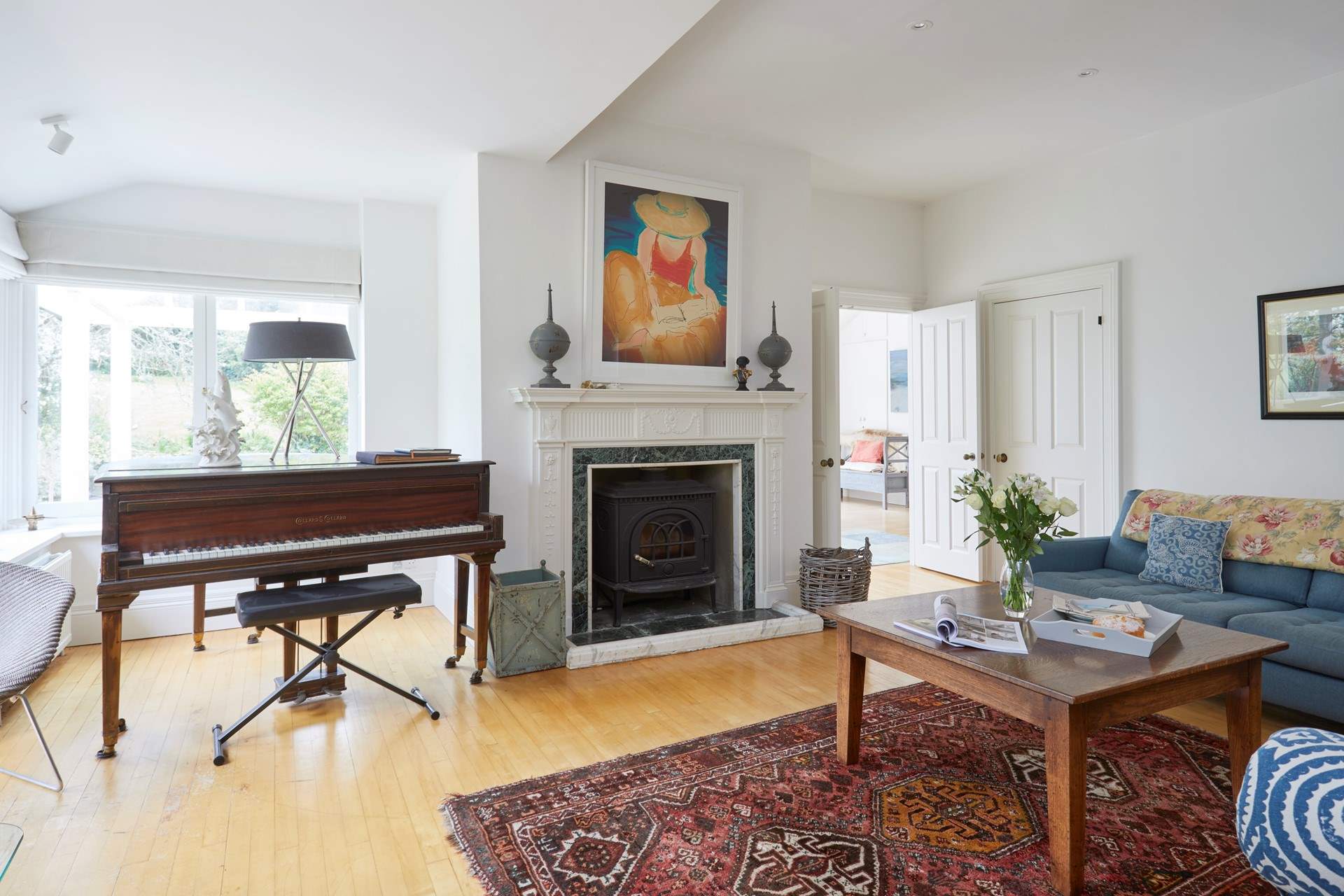 There is a wood-burning stove for cooler evenings.