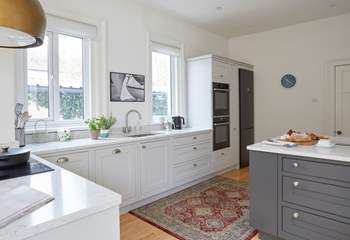 The contemporary kitchen with all the mod cons.