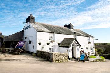 Pop into the village pub for a true Cornish welcome and some hearty food - the village shop is next door