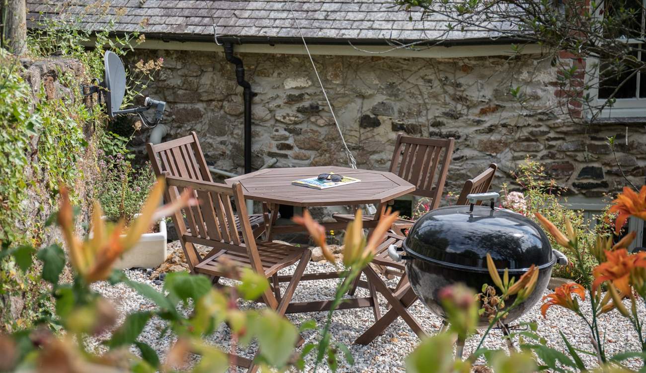 Your private and secluded patio-area is the perfect spot to relax with a good book.