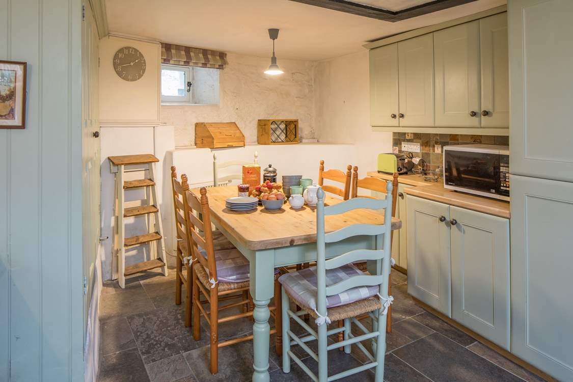If dining al fresco isn't your thing, this dining-area is perfect for serving up a feast.