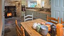 The kitchen/dining-room is such a lovely open plan area.