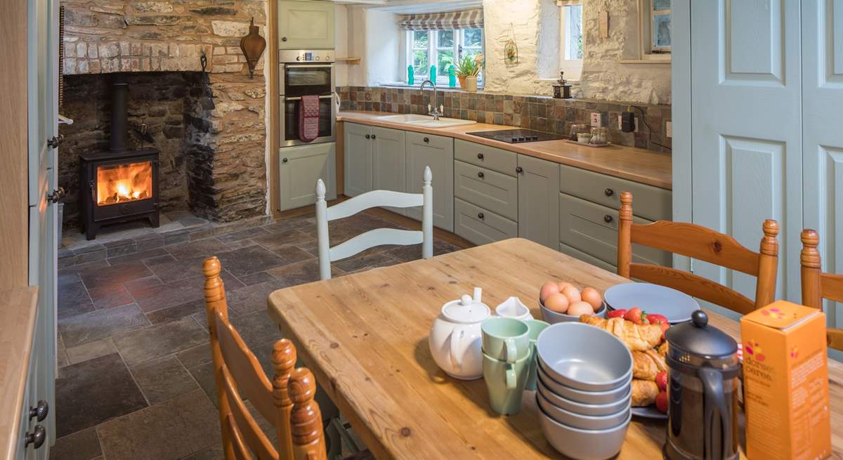 The kitchen/dining-room is such a lovely open plan area.