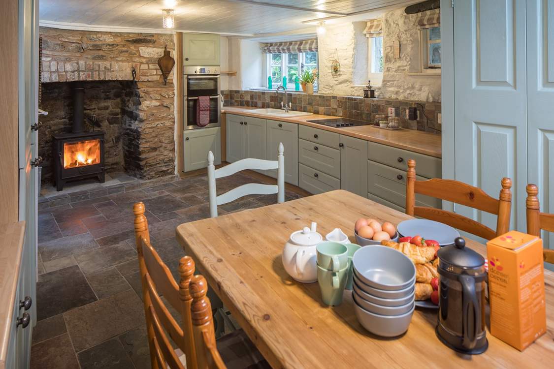 The kitchen/dining-room is such a lovely open plan area.
