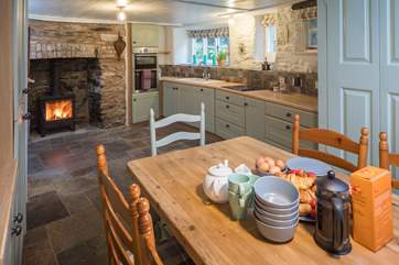 The kitchen/dining-room is such a lovely open plan area.