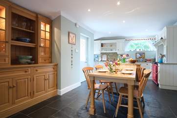 The country-style kitchen/breakfast-room.