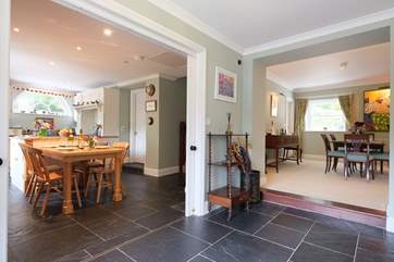 Looking from the entrance hall to the kitchen.