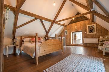 The master bedroom is simply stunning.