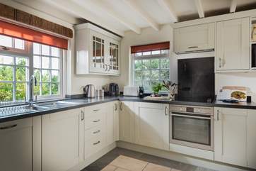 The kitchen has everything you might need.