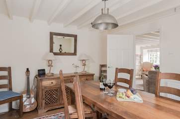 The dining-room provides accommodation for a more formal meal.