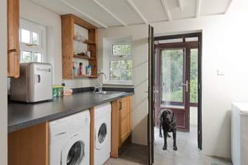 The utility-room is has an extra fridge and chest freezer. It is also the perfect space to keep all your welly boots, etc and also has a separate loo. Please note, the micro cooler pictured is no longer present.