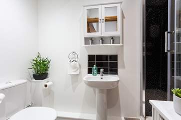 The upstairs shower-room.