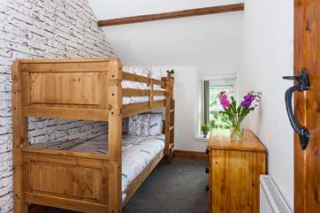 There is a step up into bedroom two, which is very cosy and snug.