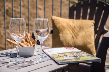 The private balcony is the perfect place to enjoy a quiet moment