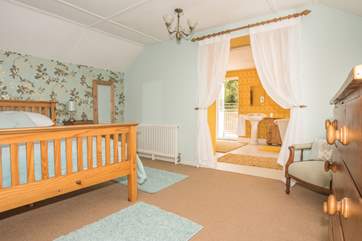 The spacious master suite