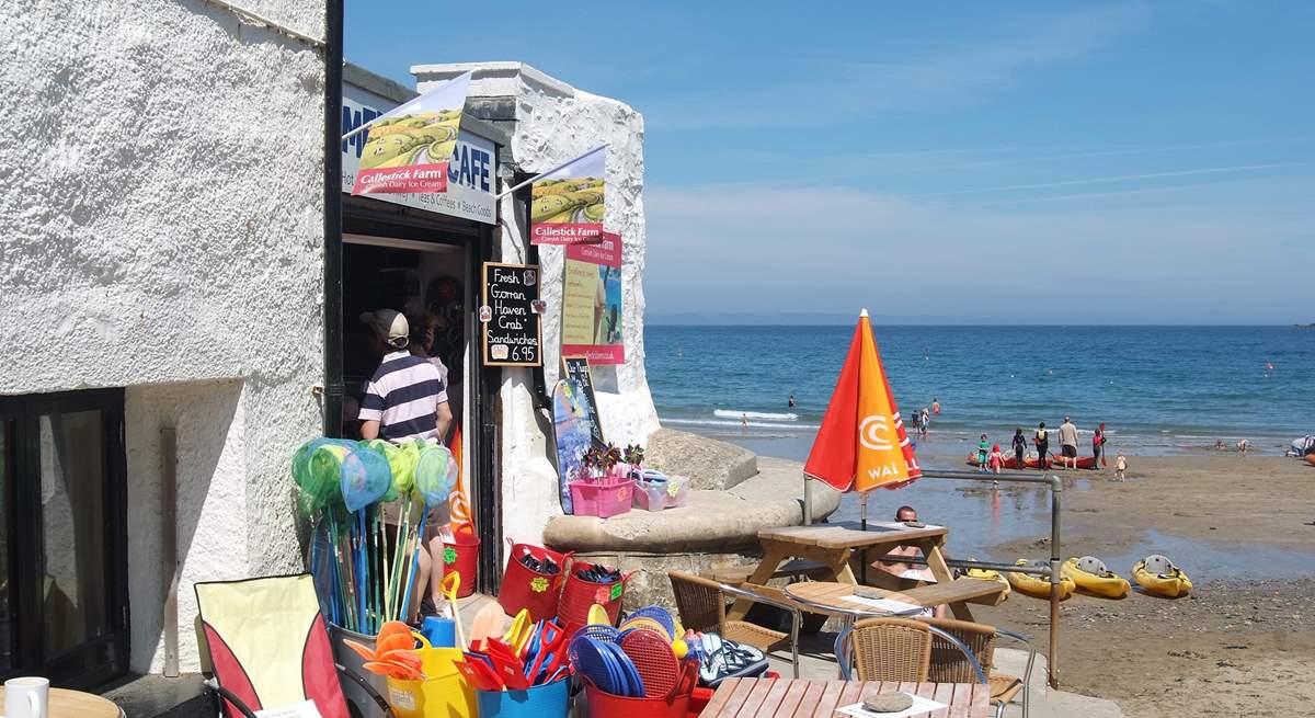 The well stocked beach shop.