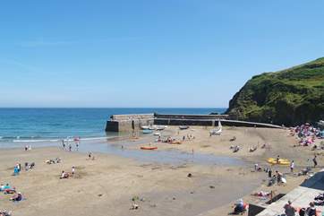 Gorran Haven Harbour and beach.