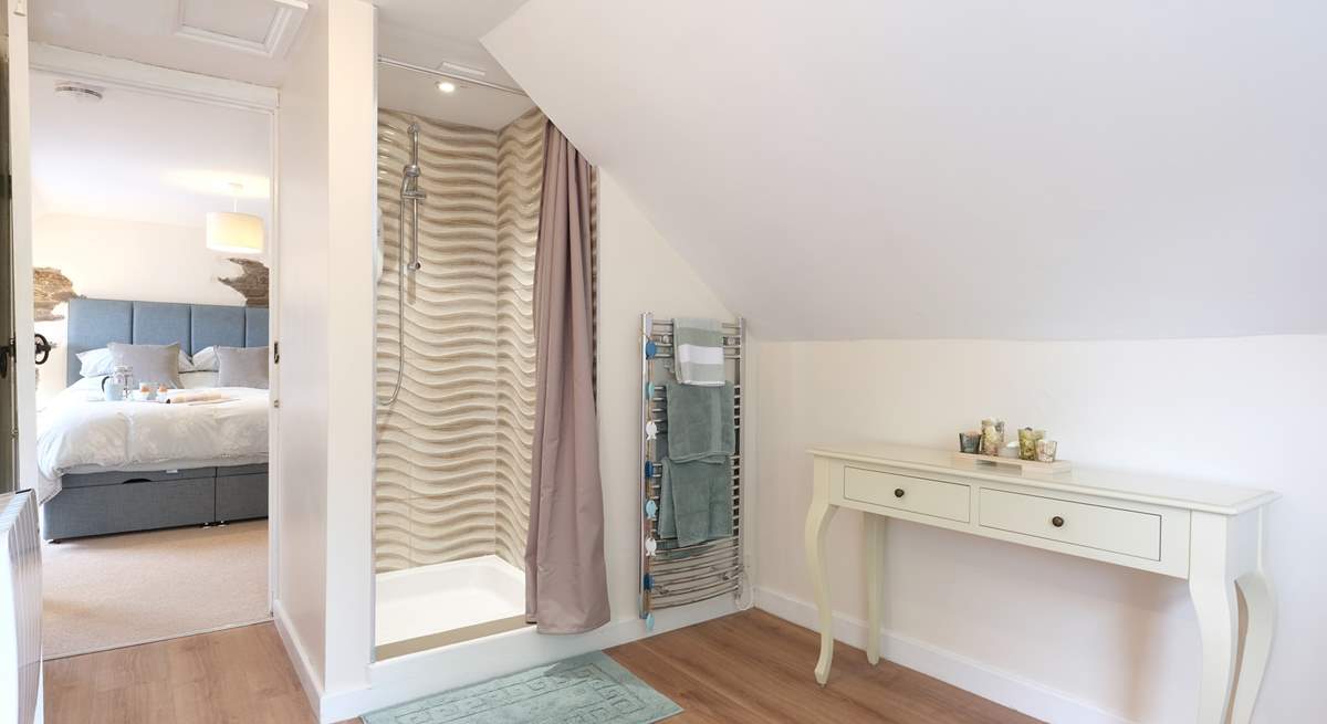 The spacious en suite shower-room.