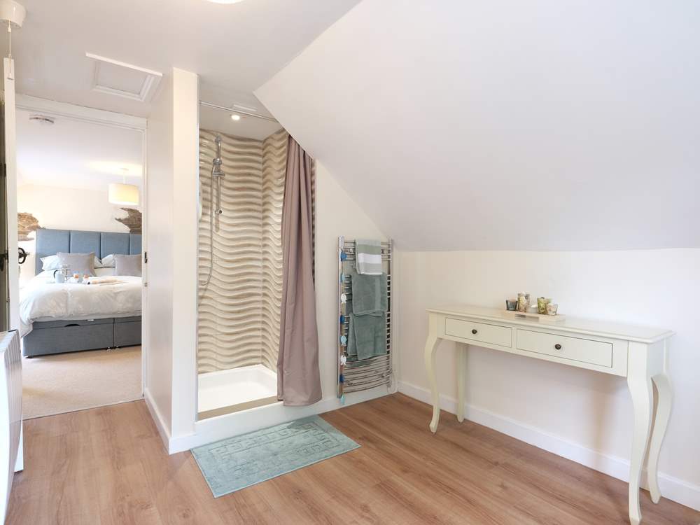 The spacious en suite shower-room.