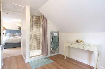 The spacious en suite shower-room.