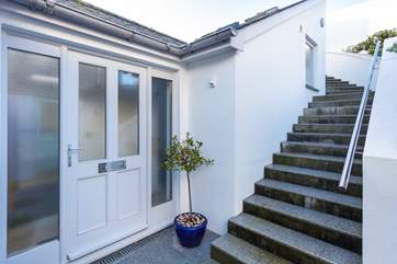 There are 32 external steps leading down to the front door - which will certainly help work off all of those ice creams!