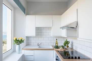 The kitchen also has wonderful views.