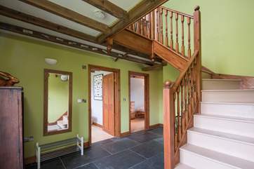 The entrance hall links the house perfectly.
