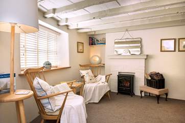 The little snug provides a quiet place to sit.