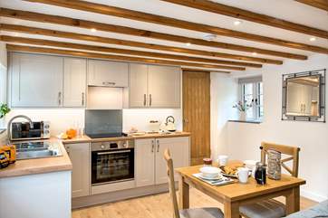 The kitchen/dining area.