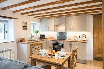 The delightful open plan living-room.