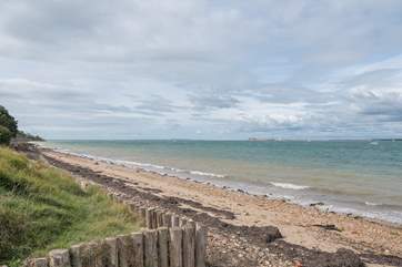 The rocky beach is great for rock pooling and fossil hunting