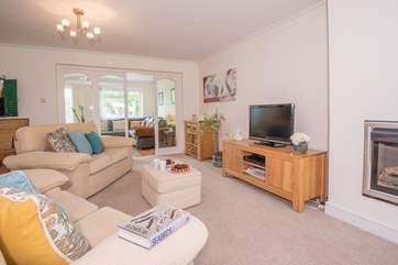 A spacious property for four, very cosy with ample soft seating