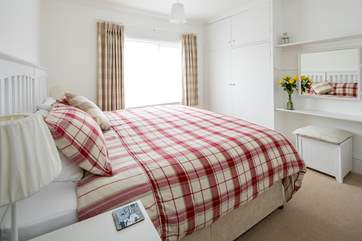 Bedroom 3 is at the front of the house and can be made up as a super-king bed (6') as shown here or two single beds (3').