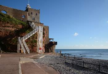Jacob's Ladder on the Jurassic Coast at Sidmouth. The cafe/restaurant at the top serves delicous food and cakes.