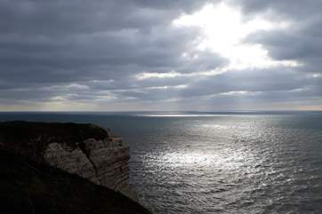 Sunrises for early walkers out on the coastal path along the cliff tops.