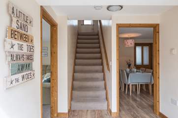 The spacious entrance hall offers plenty of space to de-boot and de-coat following a day of adventure.