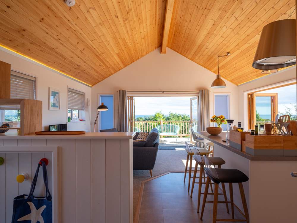 The two large bi-fold doors create an indoor/ outdoor living space that is perfect with a young family.