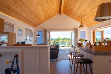 The two large bi-fold doors create an indoor/ outdoor living space that is perfect with a young family.