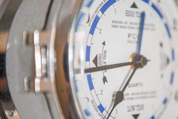 Check the tide clock before heading to the beach.