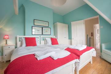 The second floor twin bedroom.