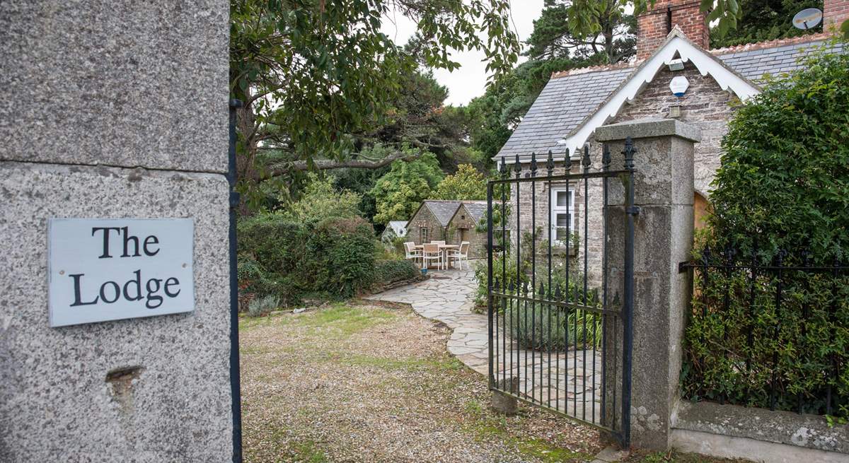 The Lodge is accessed via these gates.