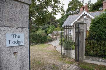 The Lodge is accessed via these gates.