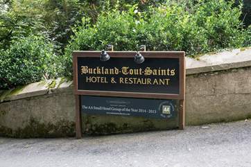 Only a short stroll up the lane is a special treat awaiting you in the shape of the award-winning Buckland-Tout-Saints Hotel & Restaurant. Go on, treat yourself to a cream tea on the terrace.
