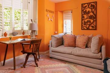 This room is now a snug with a sofa bed. On request the sofa can also double as an alternative sleeping facility (as it converts into a super comfy double bed)