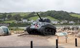 Say hello to Herman the Sherman tank on Slapton Sands. - Thumbnail Image