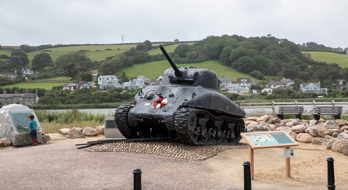 Say hello to Herman the Sherman tank on Slapton Sands.