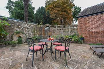 The rear patio is totally secure and private, ideal for sunbathing.