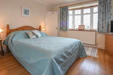 The master bedroom overlooks the front garden.