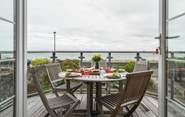 Dine al fresco with a superb view across the Solent.
