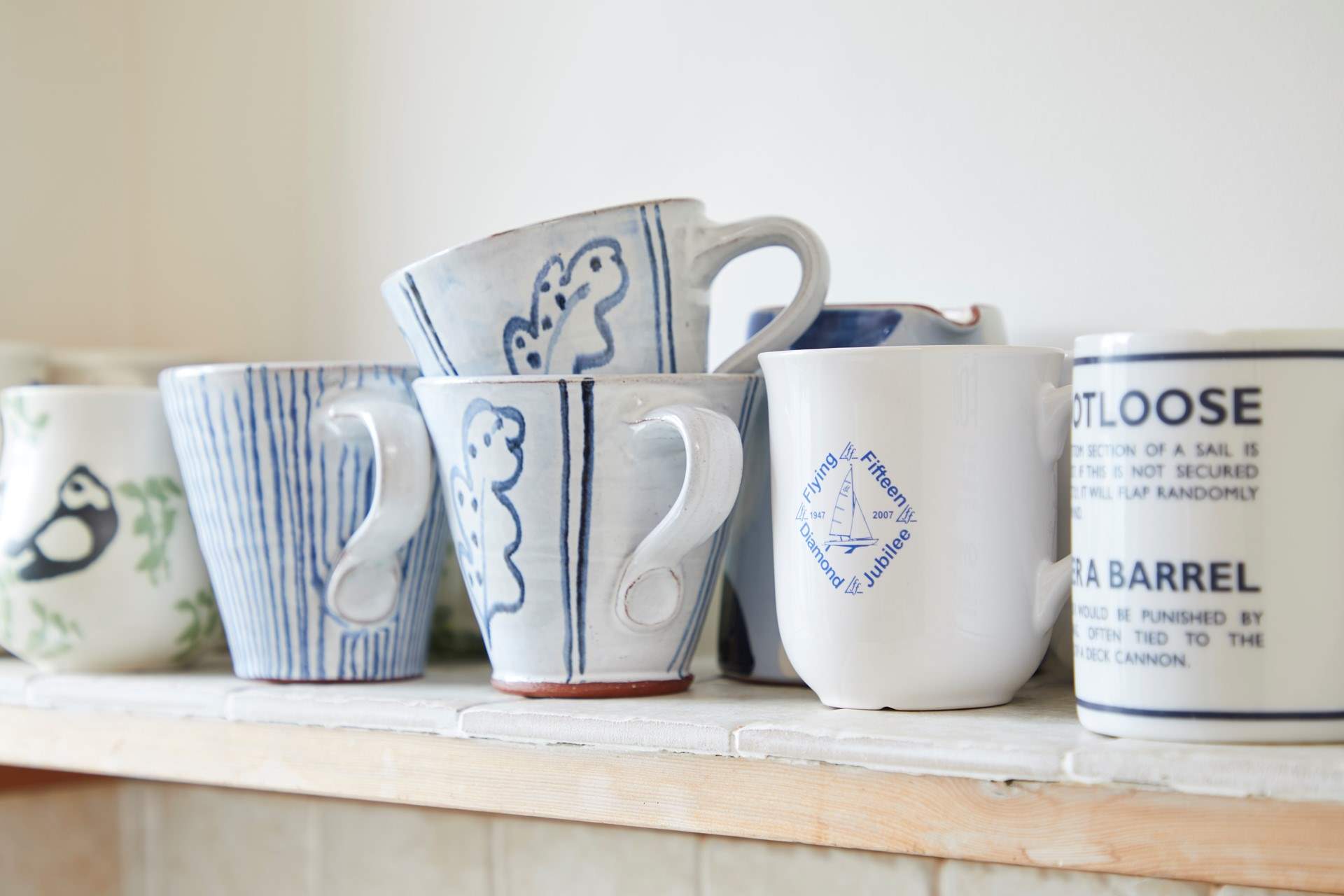 Blue tones match the seaside setting here.